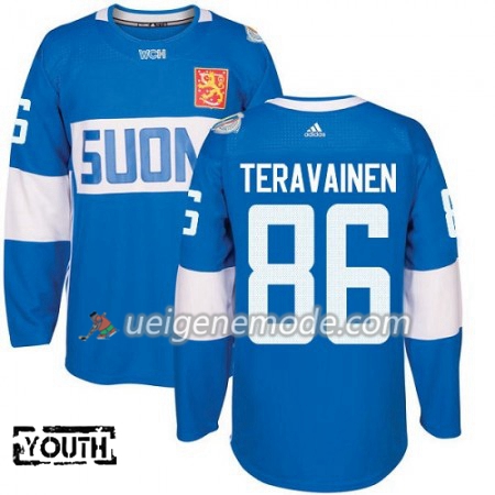 Finnland Trikot Teuvo Teravainen 86 2016 World Cup Kinder Blau Premier